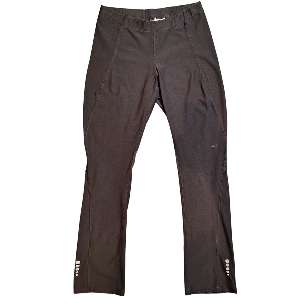 Nike Dri-Fit straight leg running pants stretchy drawstring reflective workout